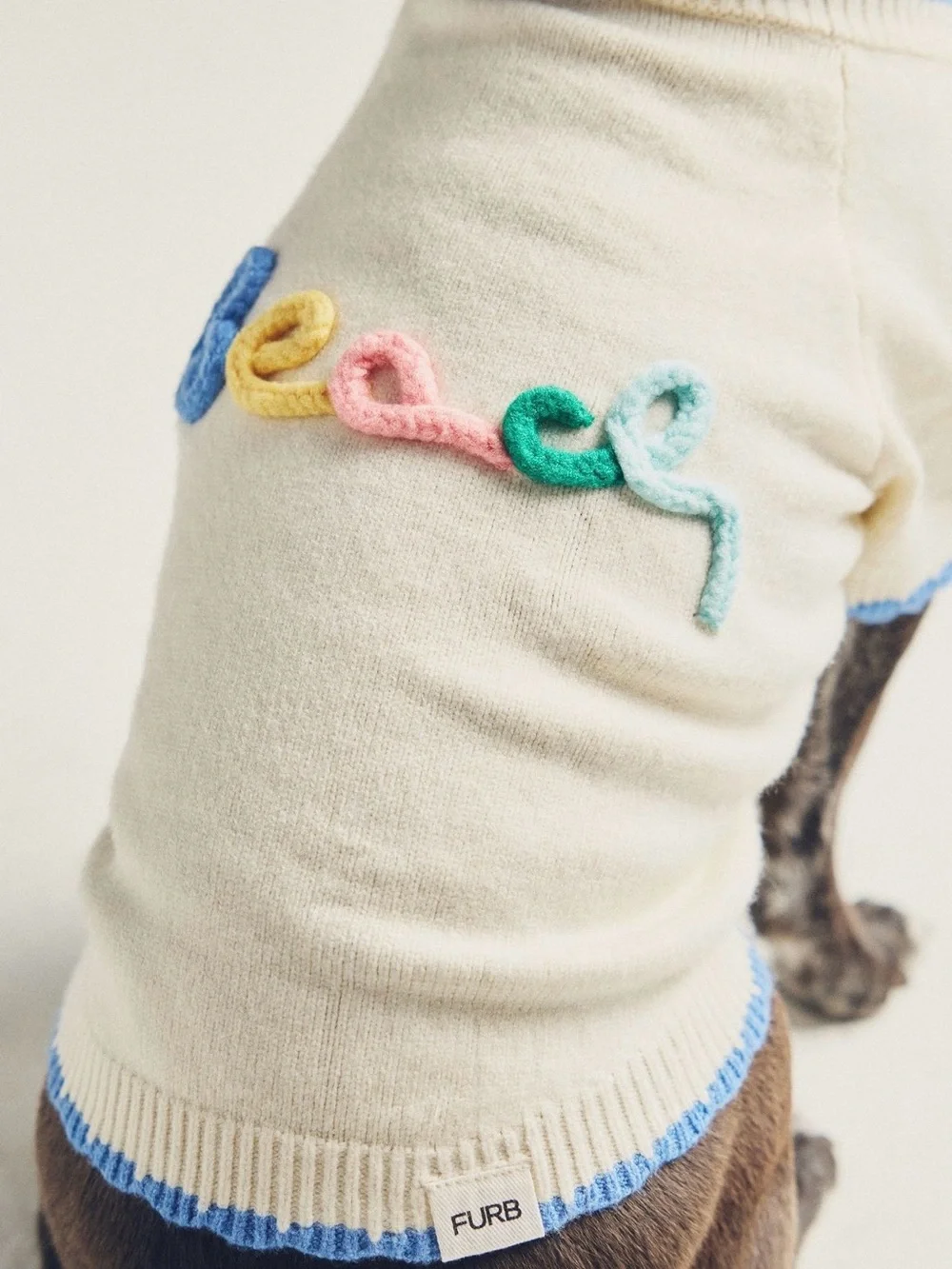 FURB Beach Bum Embroidered Dog Sweater